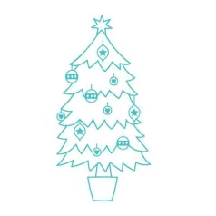   Szilikonbélyegző , Christmas Clear Stamp / Christmas Tree -  (1 csomag)