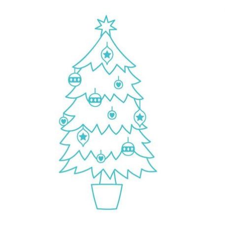 Szilikonbélyegző , Christmas Clear Stamp / Christmas Tree -  (1 csomag)