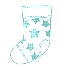   Szilikonbélyegző , Christmas Clear Stamp / Stocking (1 csomag)