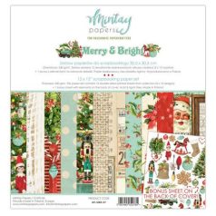   MINI Papírkészlet kivágóívvel 12x12, Mintay Merry & Bright /  -  (7 lap)