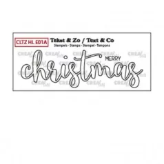   Szilikonbélyegző , Crealies Clear stamp / Merry christmas outline -  (1 db)