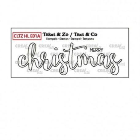 Szilikonbélyegző , Crealies Clear stamp / Merry christmas outline -  (1 db)