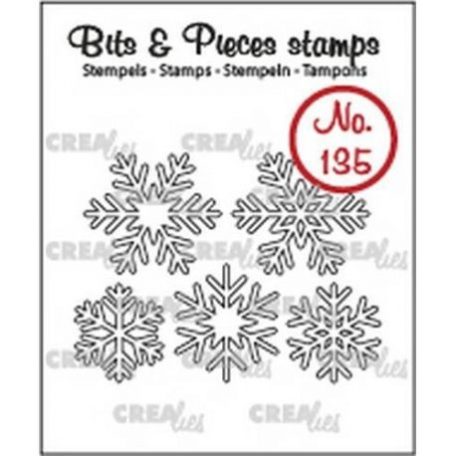 Szilikonbélyegző , Crealies Clear stamp / Snowflakes outline -  (1 csomag)
