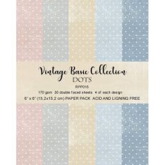   Papírkészlet 6", Reprint Paper Pack  / Dots Basic - kétoldalas (20 lap)