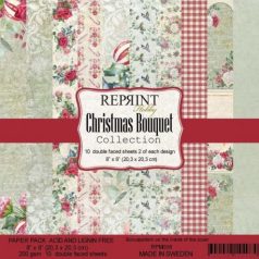   Papírkészlet 8", Reprint Paper Pack  / Christmas Bouquet - kétoldalas (10 lap)