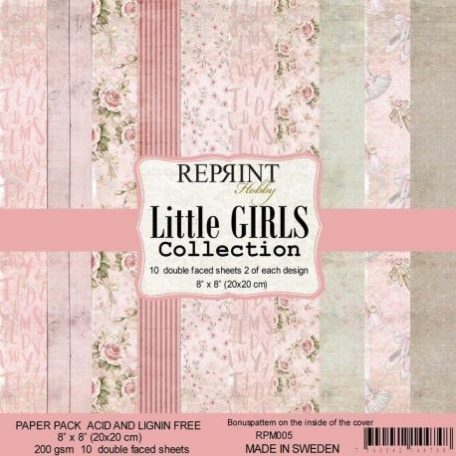Papírkészlet 8", Reprint Paper Pack  / Little Girls - kétoldalas (10 lap)