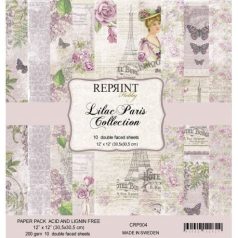   Papírkészlet 12", Reprint Paper Pack  / Lilac Paris  - kétoldalas (10 lap)