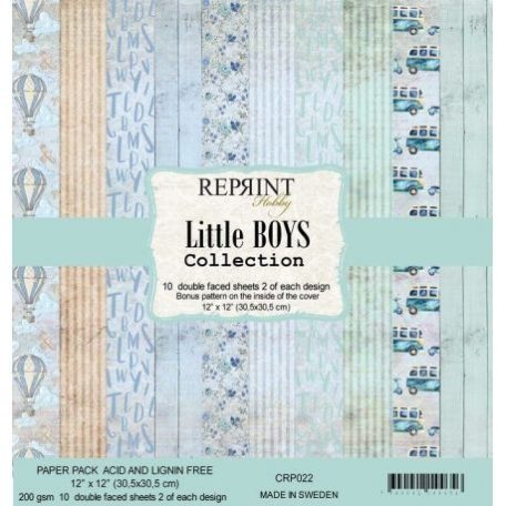 Papírkészlet 12", Reprint Paper Pack  / Little Boy - kétoldalas (10 lap)