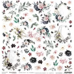   Kivágóív 12", Flowers 3 / Craft O'Clock Mixed Media - Extras to cut (1 ív)