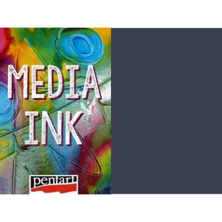 Média Tinta , Pentart Media Ink / fekete - black (1 db)