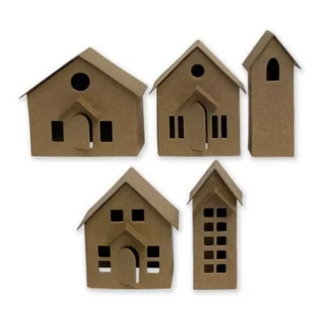 Vágósablon 664741, Paper Village / Sizzix Thinlits Die - Tim Holtz (1 csomag)