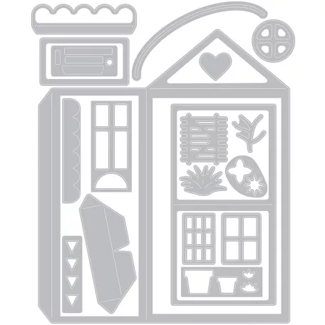 Vágósablon 663847, No Place Like Home / Sizzix Thinlits Die (1 csomag)