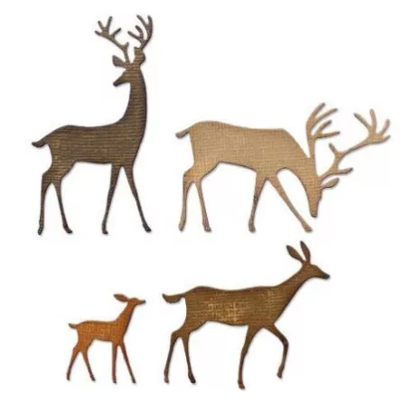 Vágósablon 664968, Darling Deer / Sizzix Thinlits Die - Tim Holtz (1 csomag)