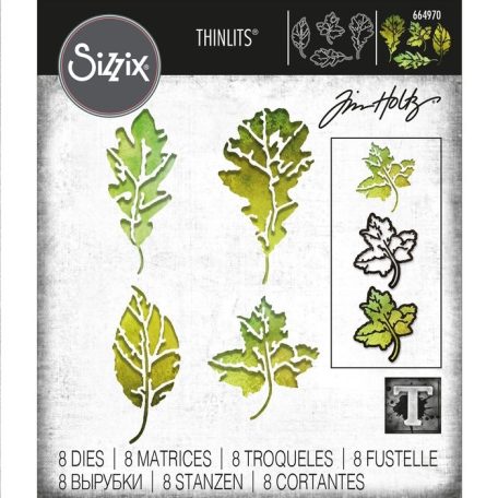Vágósablon 664970, Leaf Print / Sizzix Thinlits Die - Tim Holtz (1 csomag)
