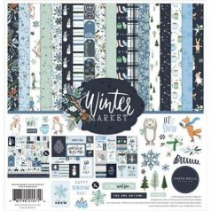   Papírkészlet 12", Carta Bella Winter Market  / Collection Kit -  (1 csomag)