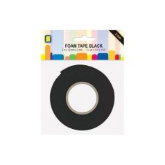   3D ragasztószalag 12 mm X 2 mm, 3D foam tape / kétoldalas - fekete -  (2 méter)