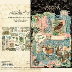   Graphic 45 Komment címkék Woodland Friends / Die-cut Assortment (1 csomag)