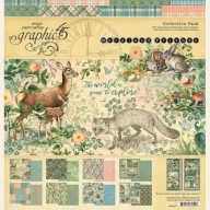   Papírkészlet 12", Graphic 45 Woodland Friends / Paper Pad -  (16 lap)