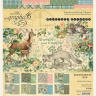   Papírkészlet 8", Graphic 45 Woodland Friends / Paper Pad -  (24 lap)
