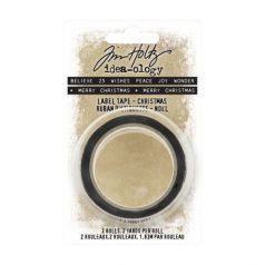   Díszítőelem , Label Tape Christmas / Tim Holtz Idea-ology (1 csomag)