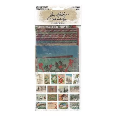 Díszítőelem , Vellum Scenes Christmas / Tim Holtz Idea-ology -  (1 csomag)