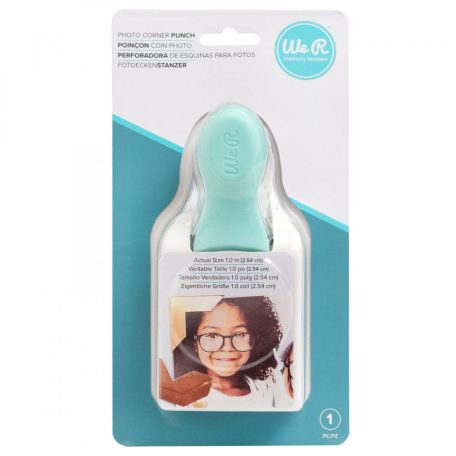 Fotósarok lyukasztó (2.54 cm), Photo Corner Punch / WRMK Punch Board (1 db)