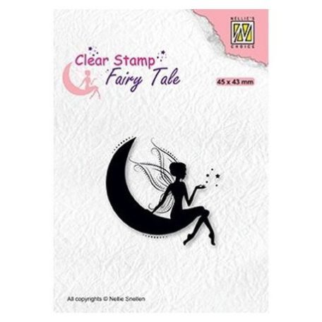 Szilikonbélyegző , Nellie's Choice Fairy Tale / Elf on moon -  (1 db)