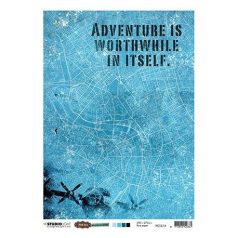   Rizspapír A4, Studio Light Rice Paper / Just Lou -  Aviation Collection - nr.14 -  (1 lap)