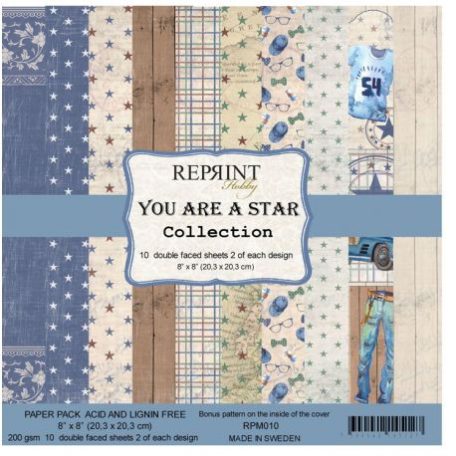 Papírkészlet 8", Reprint Paper Pack / You are a Star -  (10 lap)