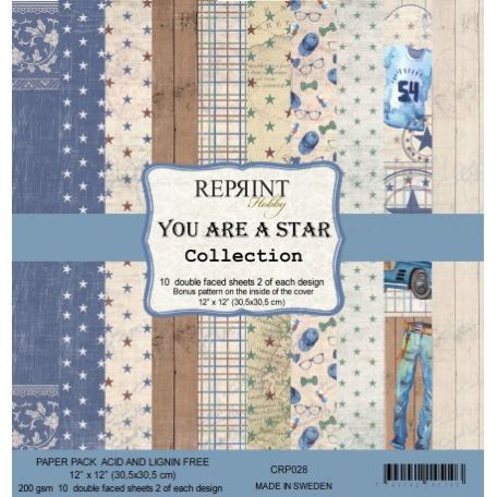 Papírkészlet 12", Reprint Paper Pack / You are a Star -  (10 lap)
