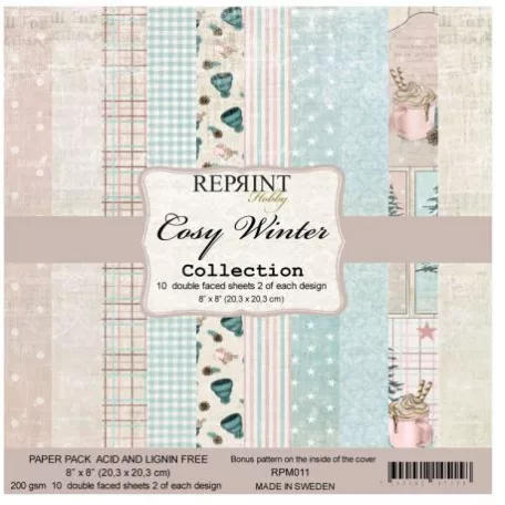 Papírkészlet 8", Reprint Paper Pack / Cozy Winter -  (10 lap)