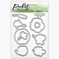   Vágósablon, bélyegzőhöz , Picket Fence Studios Dies / Beautiful Girl Flowers (1 csomag)