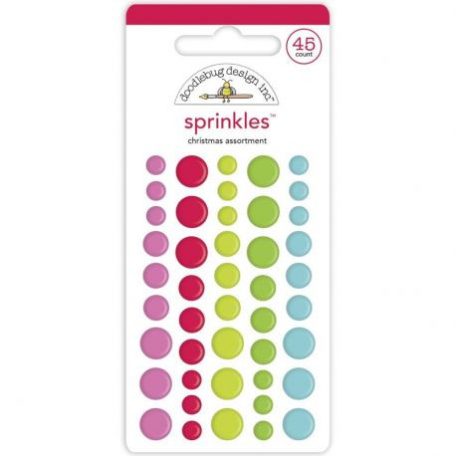 Epoxy matrica , Doodlebug Design / Christmas - Sprinkles Adhesive Enamel Assortment (1 csomag)