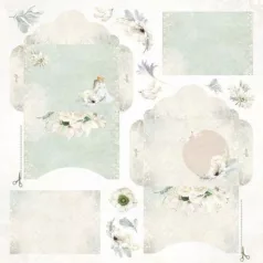   Scrapbook papír / Kivágóív 12x12,  Craft&You Paper / Sweet Time - elements to cut out (1 ív)