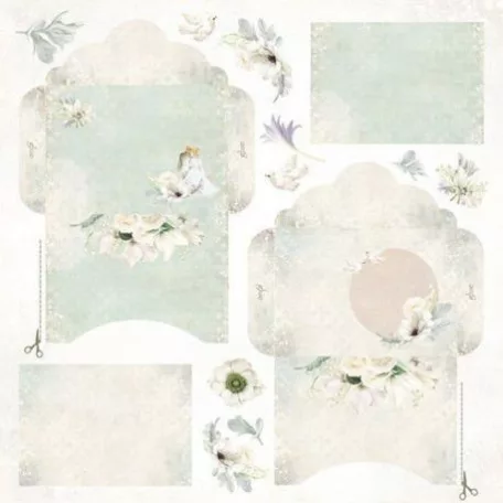 Scrapbook papír / Kivágóív 12x12,  Craft&You Paper / Sweet Time - elements to cut out (1 ív)