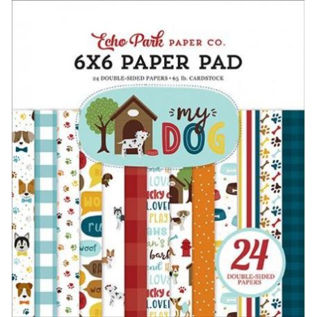 Papírkészlet 6", Echo Park My Dog / Paper Pads - Kétoldalas (24 lap)