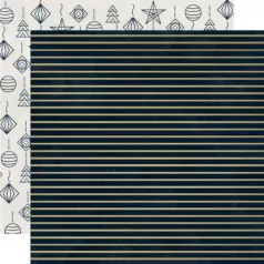   Scrapbook papír 12x12, Kaisercraft Starry night / Striking - Arany fóliás (1 ív)