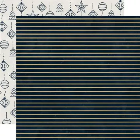 Scrapbook papír 12x12, Kaisercraft Starry night / Striking - Arany fóliás (1 ív)