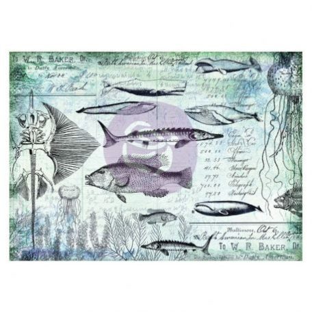 Decorative Papír 70cm x 50cm, Finnabair Art Daily / Nautical - Decorative Paper (6 ív)