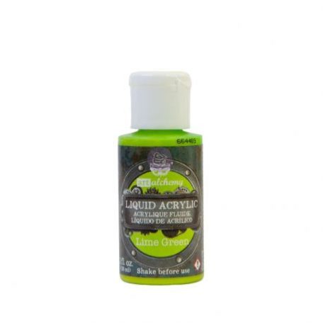 Akrilfesték , Finnabair Art Alchemy / Lime Green - Liquid Acrylic (30 ml)