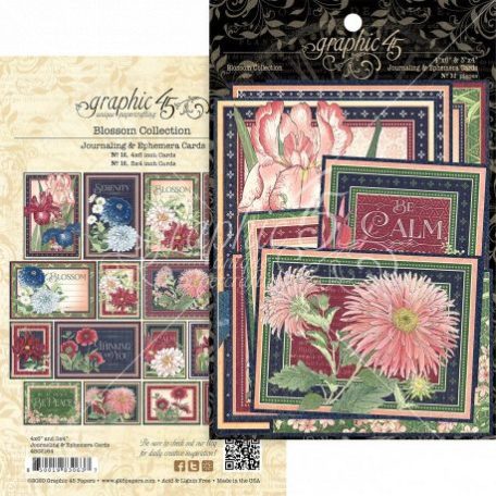 Komment címkék , Graphic 45 Blossom / Ephemera & Journaling Cards -  (1 csomag)