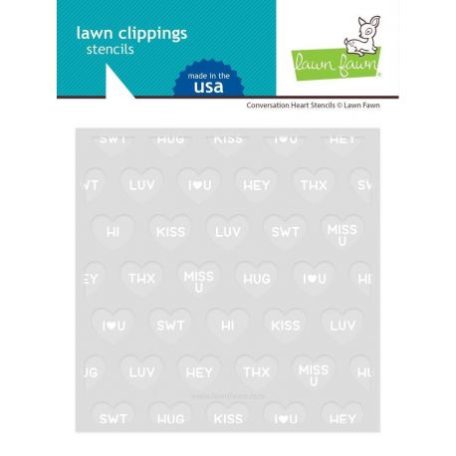 Stencil LF2478, Lawn Clippings Stencils / Conversation Heart (1 csomag)