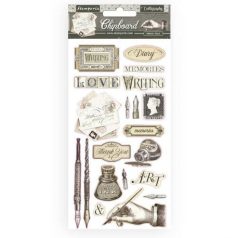   Chipboard matric 6X12", Stamperia Chipboard / Calligraphy -  (1 csomag)