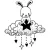 Gumibélyegző,  fa markolattal , Aladine Wooden Stamp / Rabbit Dreams (1 db)