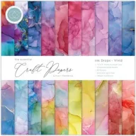   Papírkészlet 12", Craft Consortium Essential / Ink Drops Vivid - Paper Pad  (30 lap)