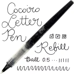   Tintapatron - golyóstoll Ball 0.5, Cocoiro ZIG Letter Pen / Black - Refill - Ball tip (1 db)