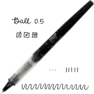   Tintapatron - golyóstoll Ball 0.5, Cocoiro ZIG Letter Pen / Black - Refill - Ball tip (1 db)