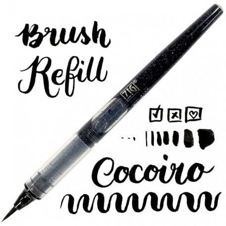 Tintapatron - ecsethegy Brush, Cocoiro ZIG Letter Pen / Black - Refill - Brush tip (1 db)
