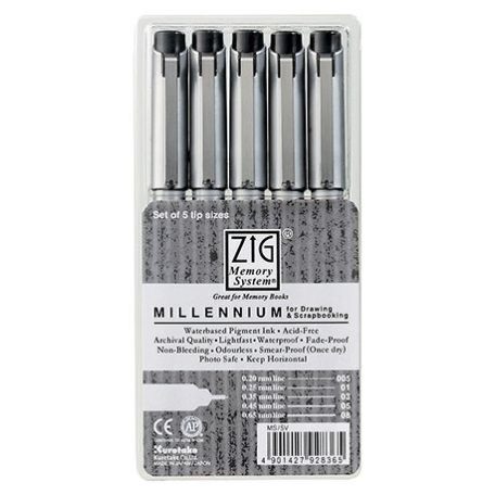 Tűfilc készlet , ZIG Fine Liner - Millennium /  -  (1 db)
