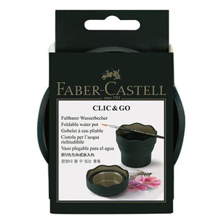 Clic & Go ecsettál - összecsukható , Faber Castell Watercup / Green -  (1 db)